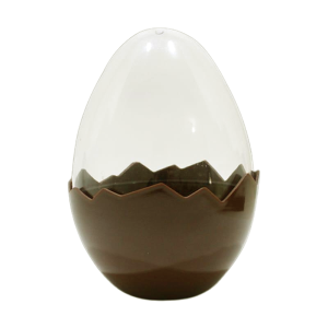 OVO ACRILICO 17CM MARROM