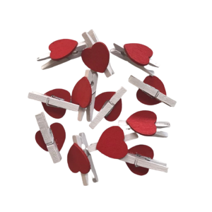 MINI PRENDEDOR CORAÇÃO VERMELHO