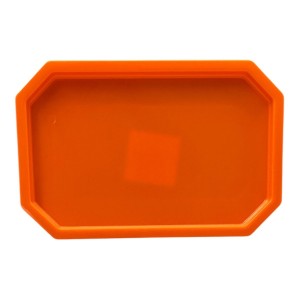 MINI BANDEJA LAPIDADA 19X13 LARANJA NEON