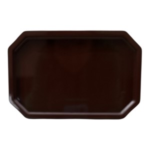 MINI BANDEJA LAPIDADA 19X13 MARROM