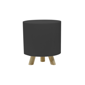 CACHEPOT RETRÔ 15 CM PRETO