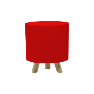 CACHEPOT RETRÔ 15 CM VERMELHO